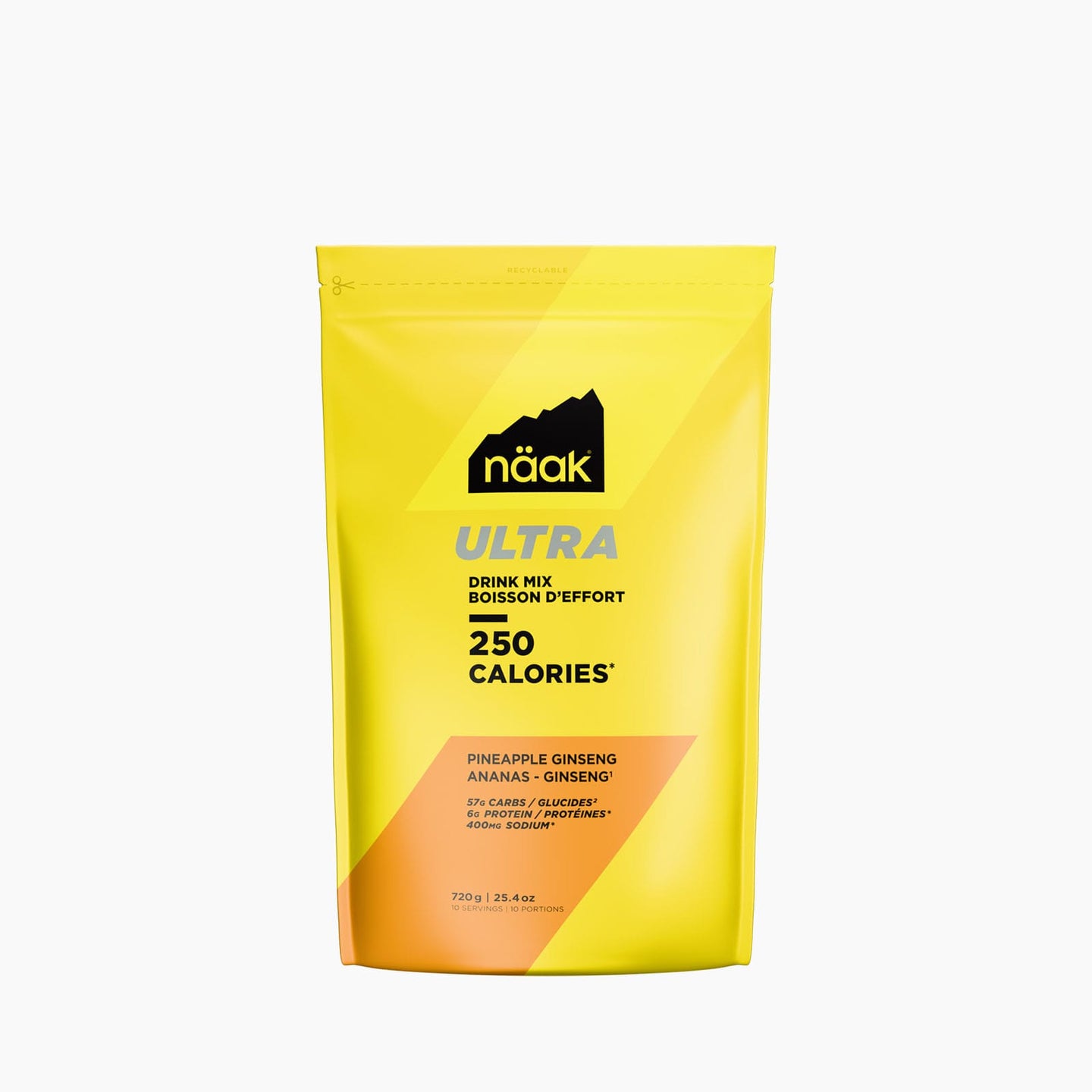 Boisson d'effort ULTRA™ 250 · Ananas Ginseng · Sac